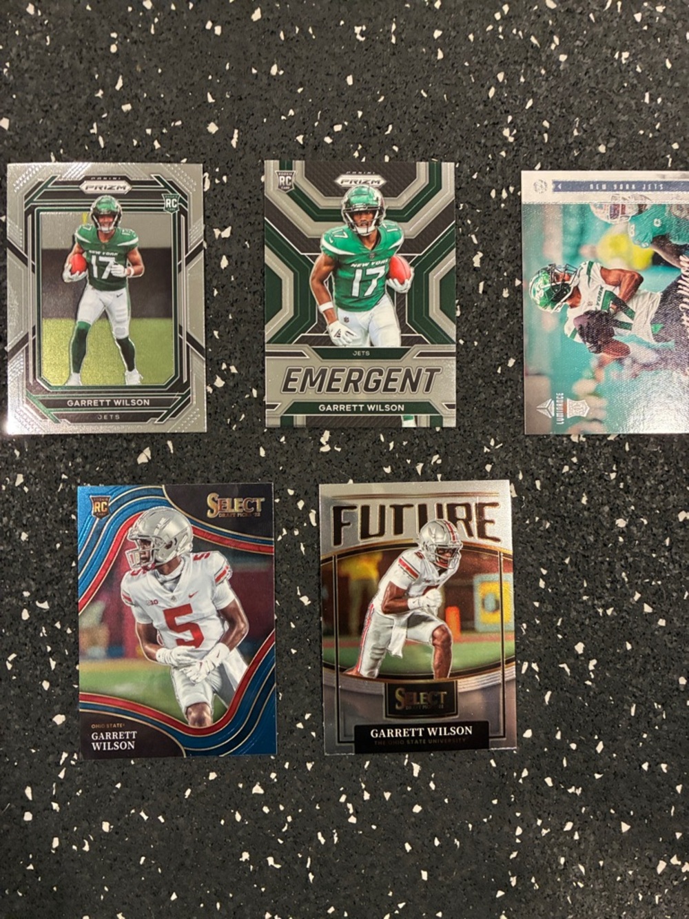 Garrett Wilson Football Rookie Card Set - Green and White
